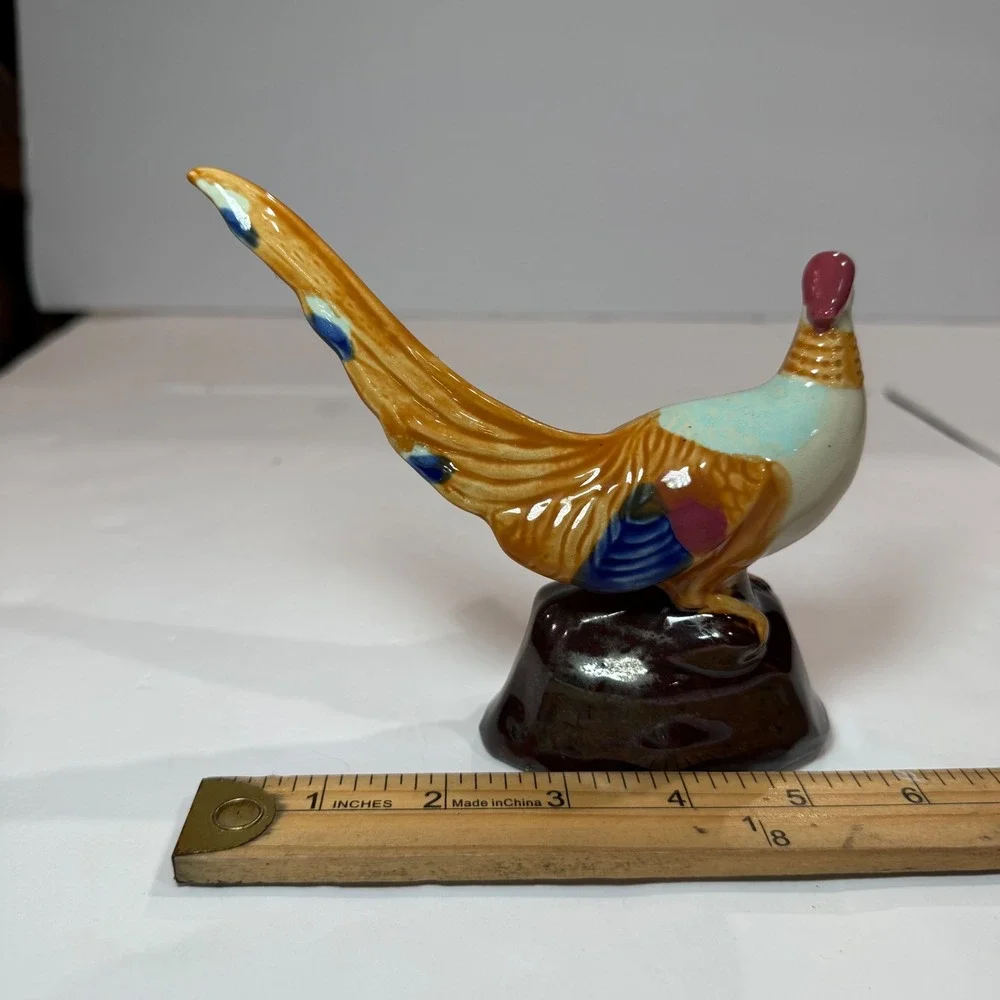 Vintage Ceramic Pheasant Figurine Mid Century Bird/Pheasant Statue cottagecore - Picture 3 of 8